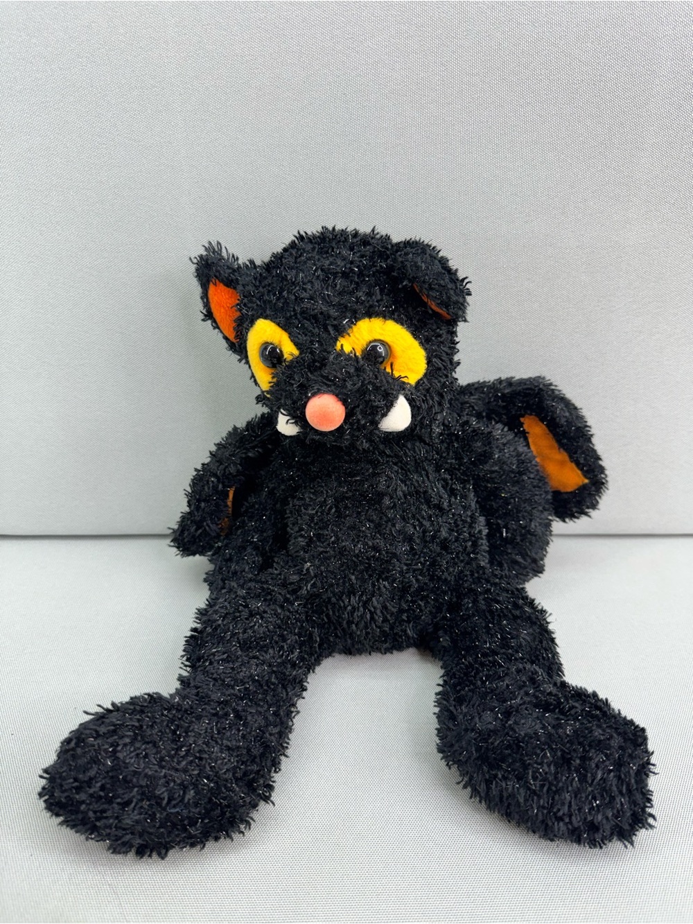 Kellytoy Halloween Bat Plush Black Orange Yellow Vampire Stuffy